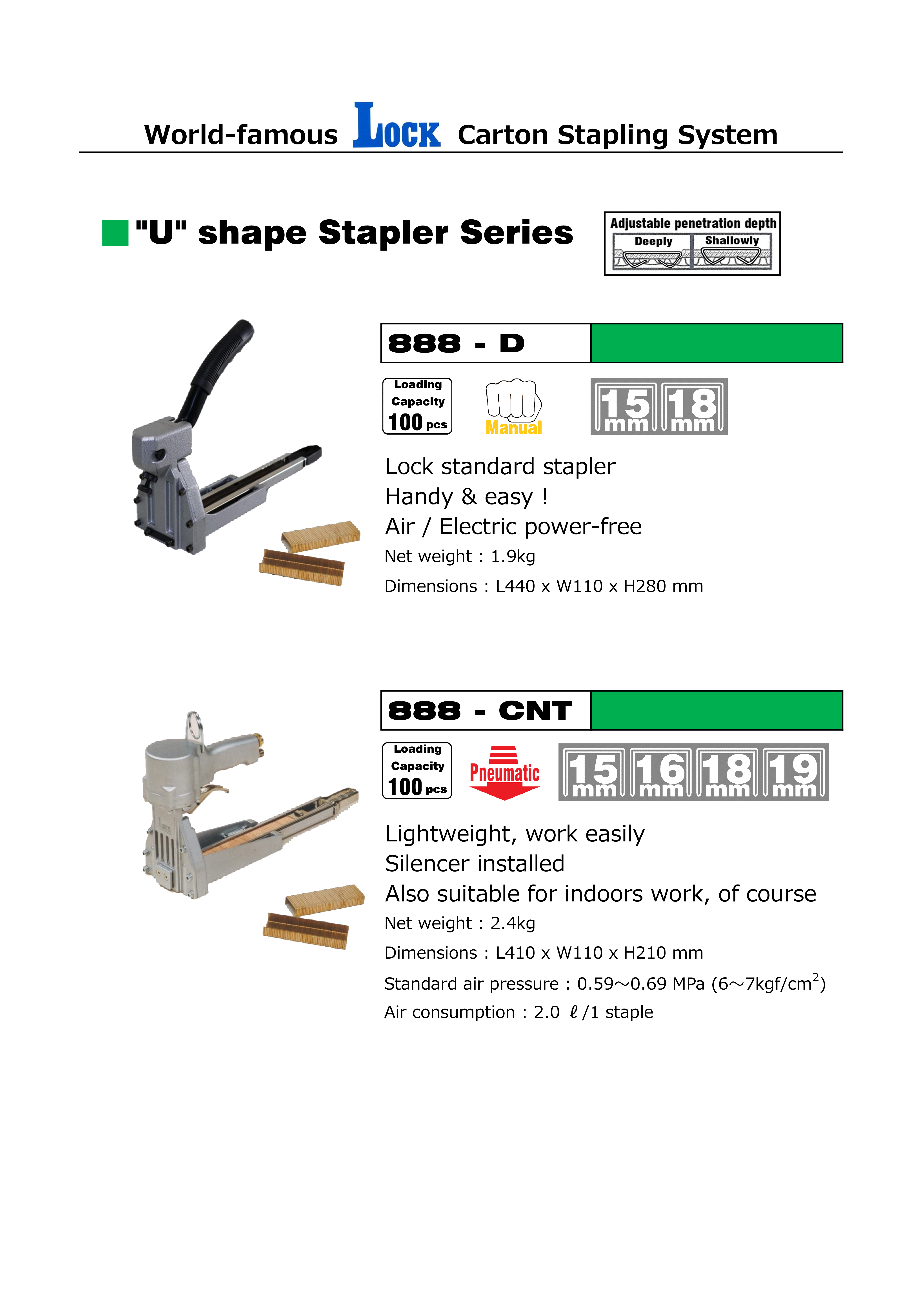 “U” shape Stapler Series